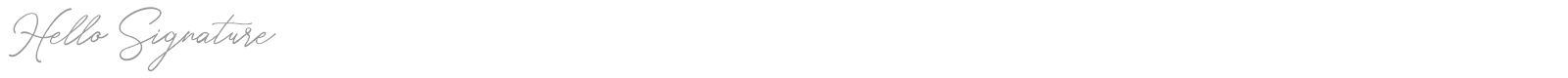 Hello Signature font preview
